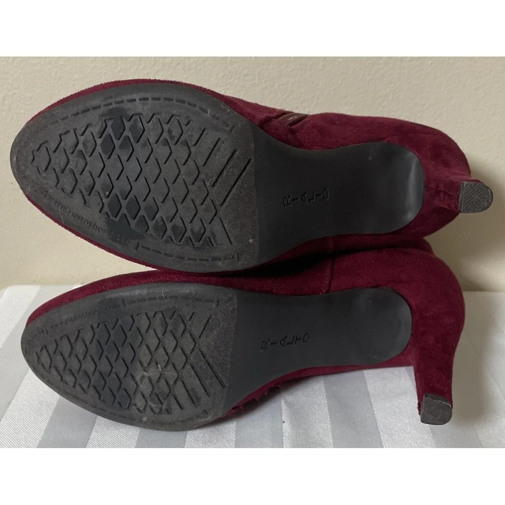 Rialto‎ Womens Cairo Fabric Closed Toe Ankle Fashion, Burgundy/Suedette Size 5 M